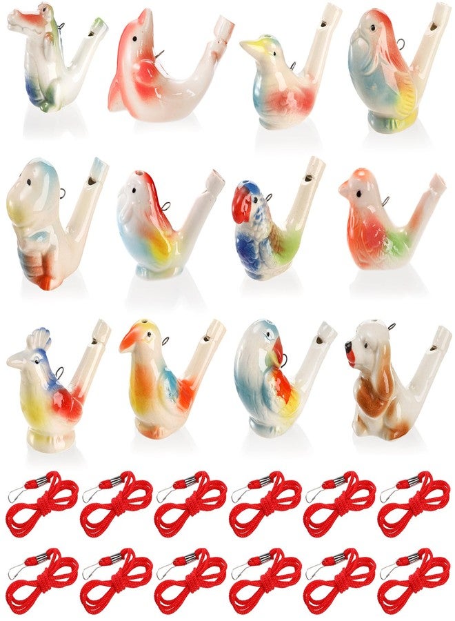 Hedume Set of 12 Ceramic Bird Whistles, Bird Water Whistles, Bird Call Whistle for Water and Bath Play Fun, Birthday Gift, Easter Gift - Image 1